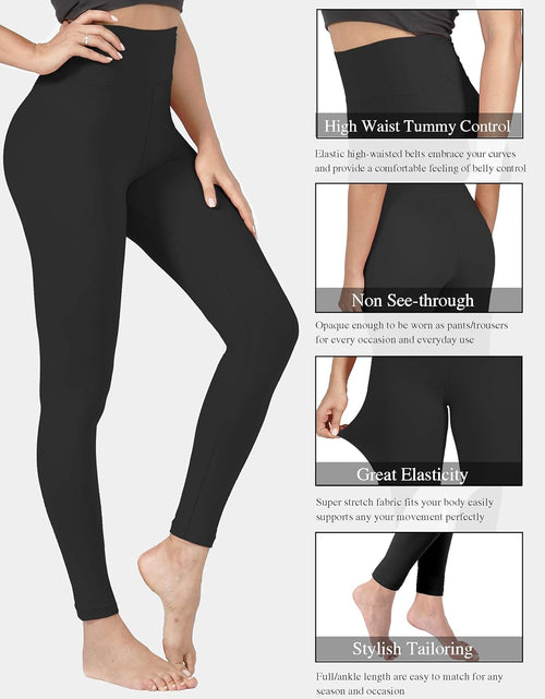 Load image into Gallery viewer, High Waisted Leggings for Women Buttery Soft Stretchy Tummy Control Workout Yoga Running Pants One&amp;Plus Size

