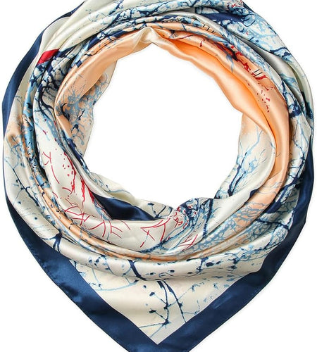 35X35 Large Square Satin Hair Scarf for Women – Silk-Feel Head Wrap, Night Protection, Fashion Bandana & Headscarf