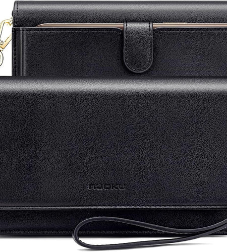 Women Small Crossbody Bag Cellphone Purse Wallet with RFID Card Slots 2 Straps Wristlet(Max 6.5'')