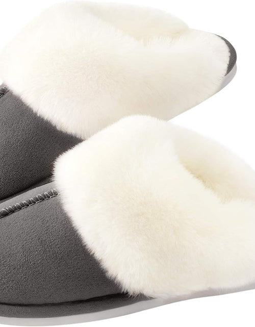 Load image into Gallery viewer, Women'S Slippers Fuzzy Warm Comfy Faux Fur Slip-On Fluffy Bedroom House Shoes Memory Foam Suede Cozy Plush Breathable Anti-Slip Indoor &amp; Outdoor Winter
