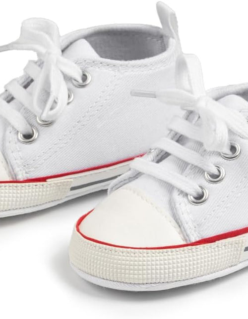 Load image into Gallery viewer, Unisex Baby Boy Girl Canvas Sneaker Soft Sole Ankle Infant First Walkers Crib Shoe
