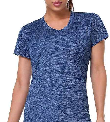 5-Pack Women'S Short Sleeve Dry Fit T-Shirt Moisture Wicking Athletic V-Neck Tee