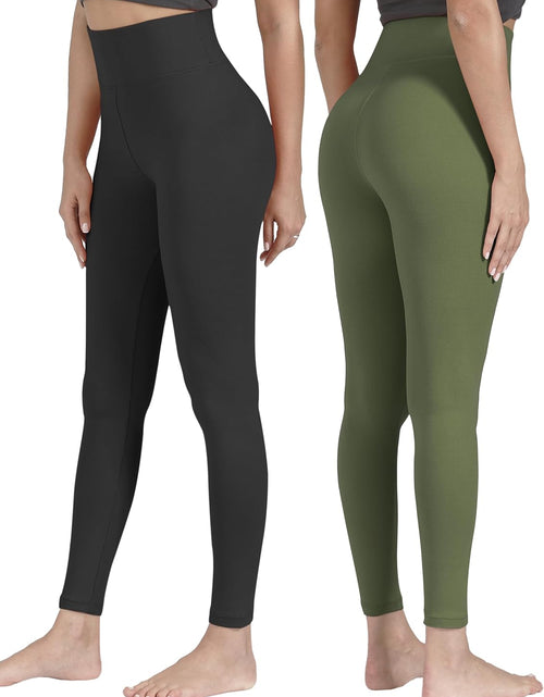 Load image into Gallery viewer, High Waisted Leggings for Women Buttery Soft Stretchy Tummy Control Workout Yoga Running Pants One&amp;Plus Size
